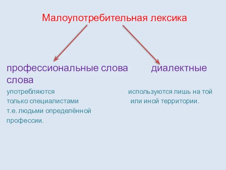 профессиональные слова диалектные слова употребляются используются лишь на той только специалистами или