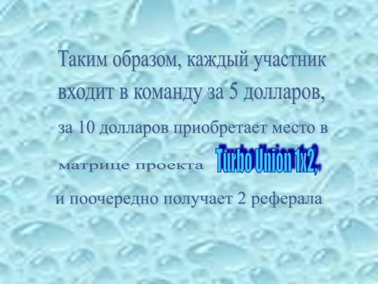 Таким образом, каждый участник входит в команду за 5 долларов, за 10