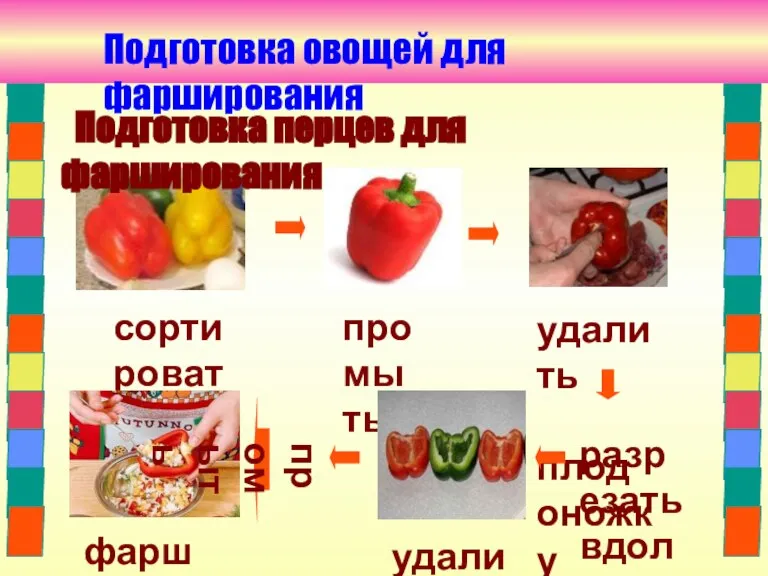 Подготовка перцев для фарширования