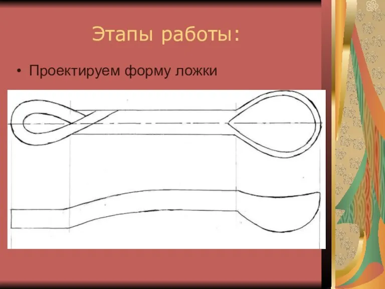 Этапы работы: Проектируем форму ложки