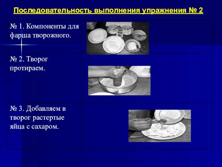 Последовательность выполнения упражнения № 2