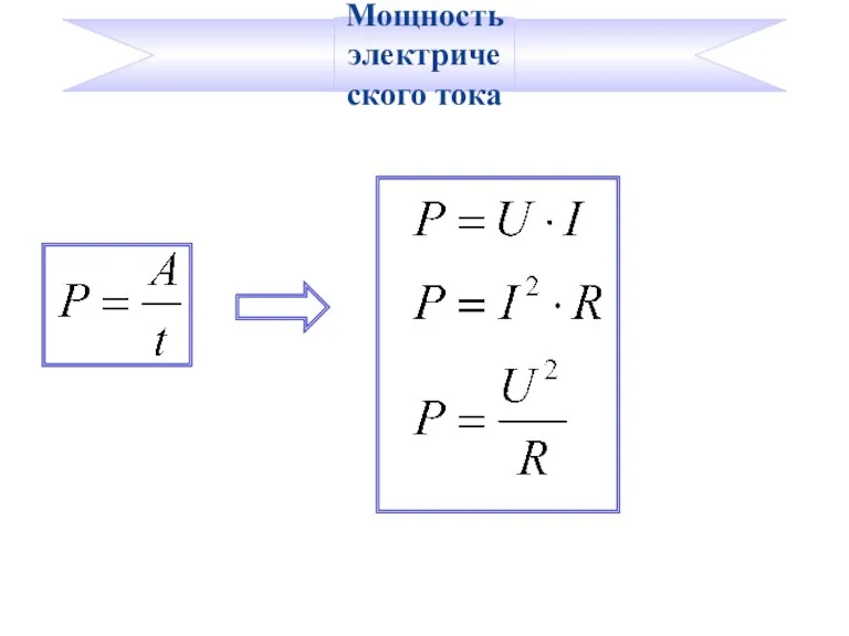 Мощность электрического тока