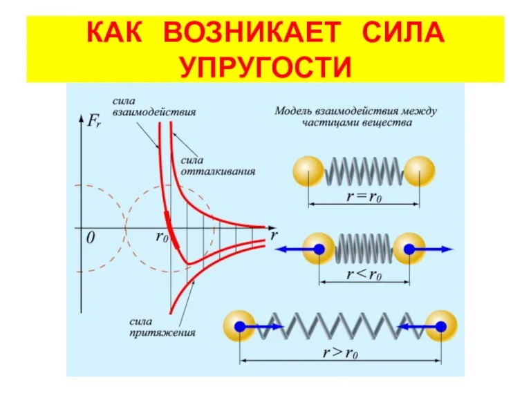 КАК ВОЗНИКАЕТ СИЛА УПРУГОСТИ