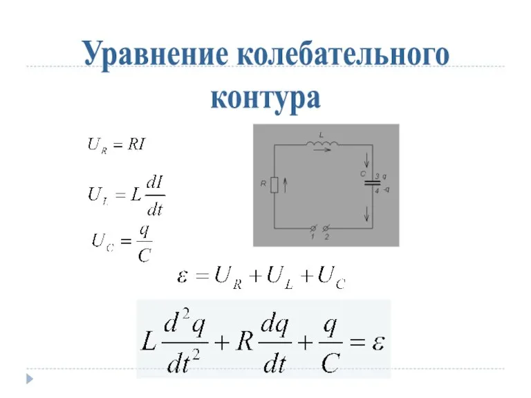 Уравнение колебательного контура