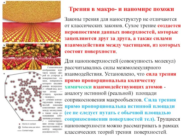 Трения в макро- и наномире похожи Законы трения для наноструктур не отличаются