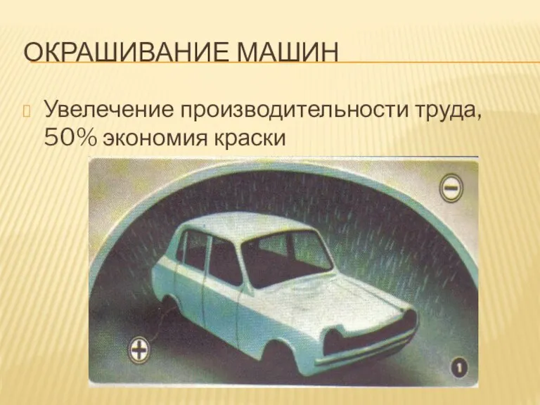 Окрашивание машин Увелечение производительности труда, 50% экономия краски