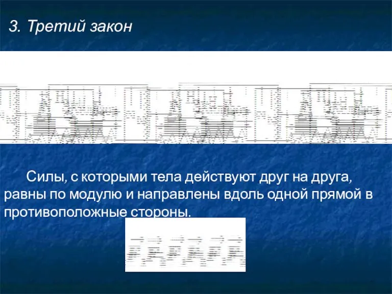 3. Третий закон Силы, с которыми тела действуют друг на друга, равны