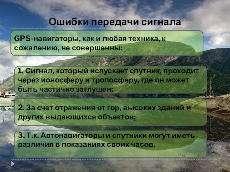 3. Т.к. Автонавигаторы и спутники могут иметь различия в показаниях своих часов.