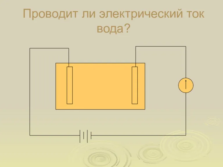 Проводит ли электрический ток вода?