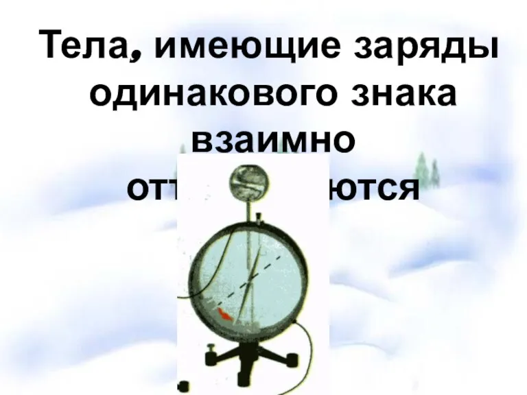 Тела, имеющие заряды одинакового знака взаимно отталкиваются