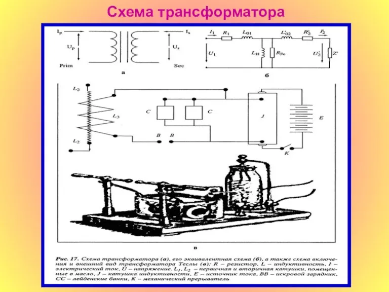 Схема трансформатора