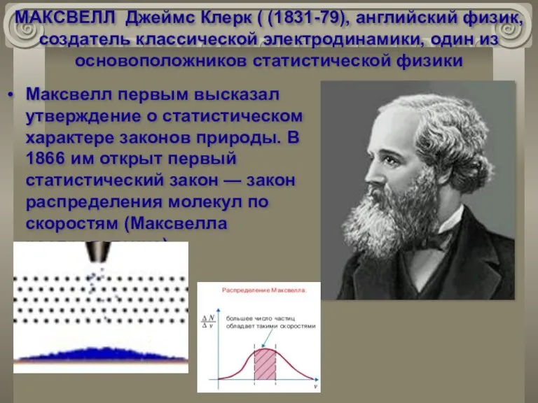 МАКСВЕЛЛ Джеймс Клерк ( (1831-79), английский физик, создатель классической электродинамики, один из