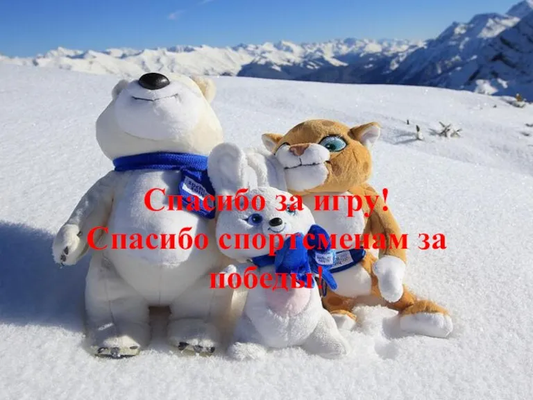 Спасибо за игру! Спасибо спортсменам за победы!