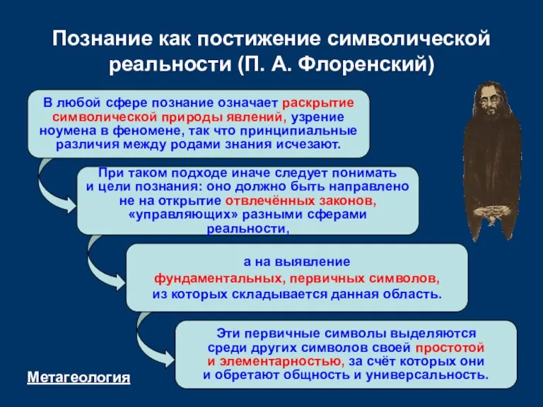 В любой сфере познание означает раскрытие символической природы явлений, узрение ноумена в