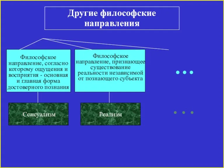 Философское направление признающее