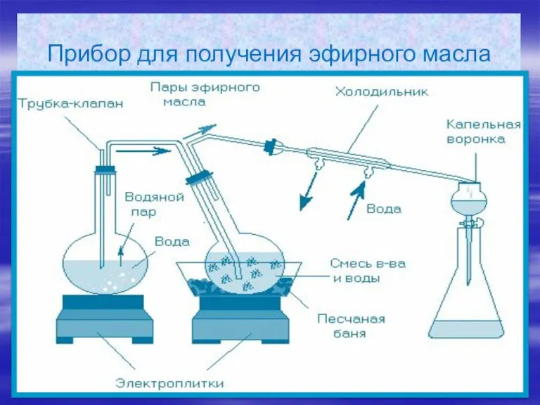 Прибор для получения эфирного масла