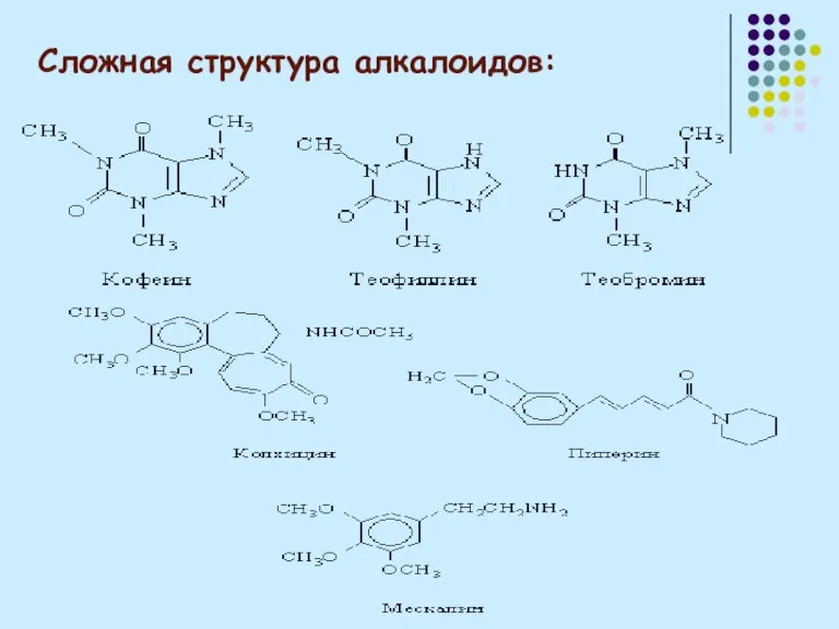 Сложная структура алкалоидов: