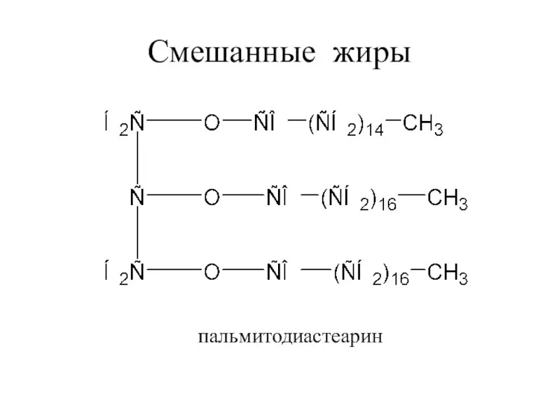 Смешанные жиры пальмитодиастеарин