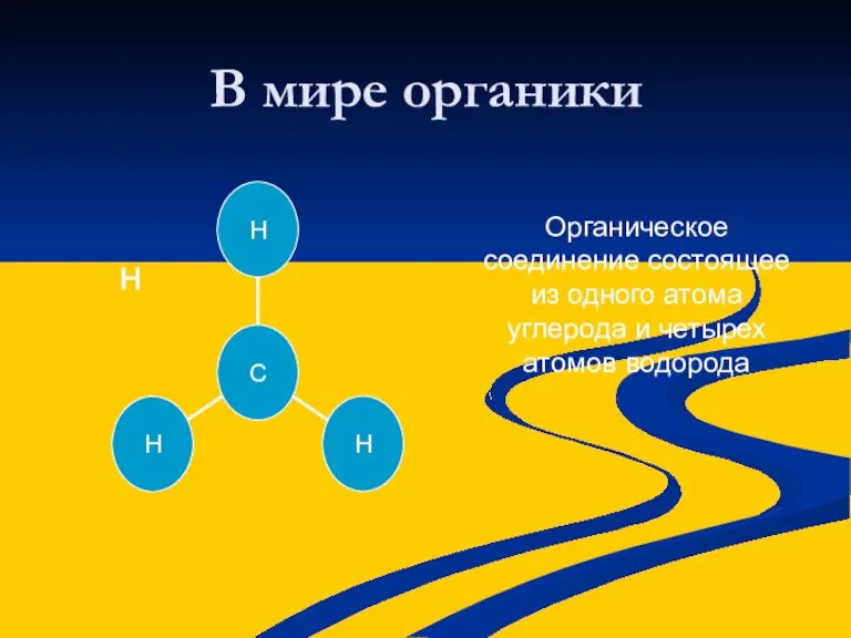 В мире органики н Органическое соединение состоящее из одного атома углерода и четырех атомов водорода