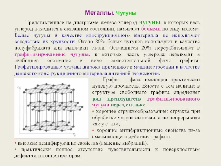 Металлы. Чугуны