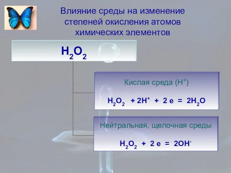 Влияние среды на изменение степеней окисления атомов химических элементов
