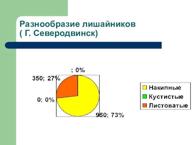 Разнообразие лишайников ( Г. Северодвинск)