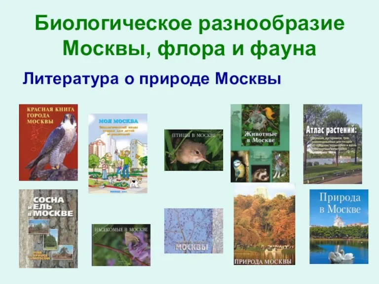 Биологическое разнообразие Москвы, флора и фауна Литература о природе Москвы