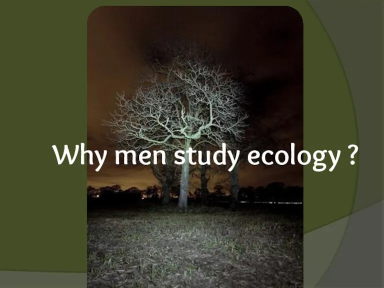 Why men study ecology ?