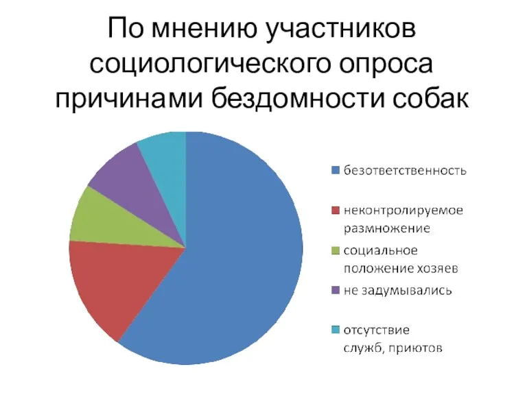 По мнению участников социологического опроса причинами бездомности собак