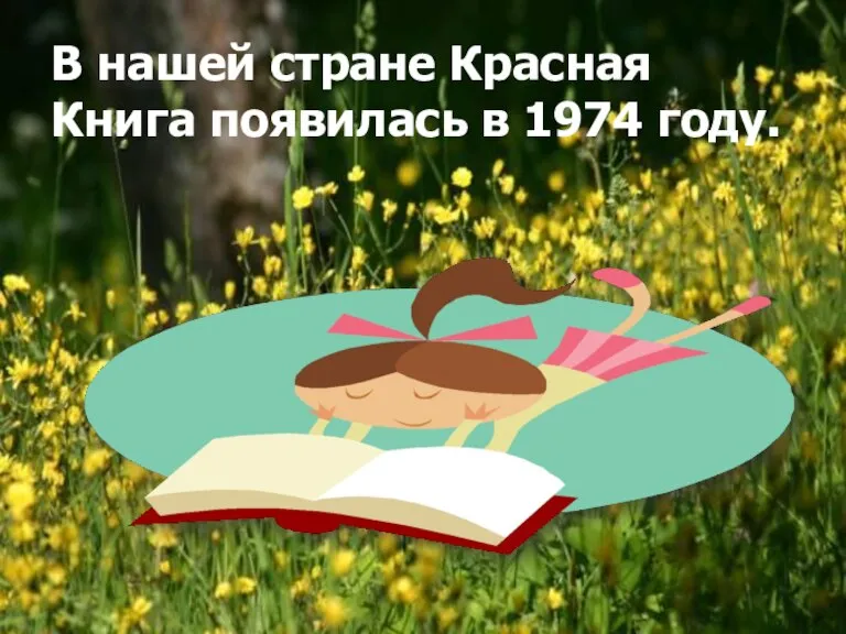 В нашей стране Красная Книга появилась в 1974 году.