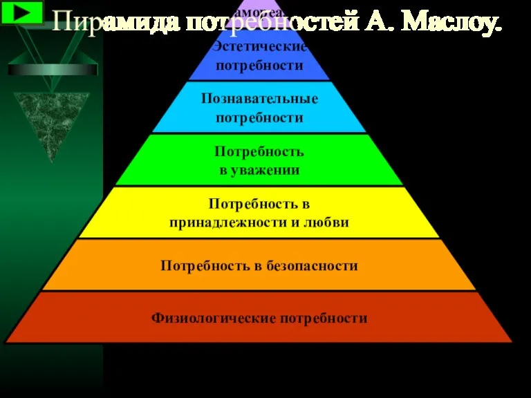 Пирамида потребностей А. Маслоу.