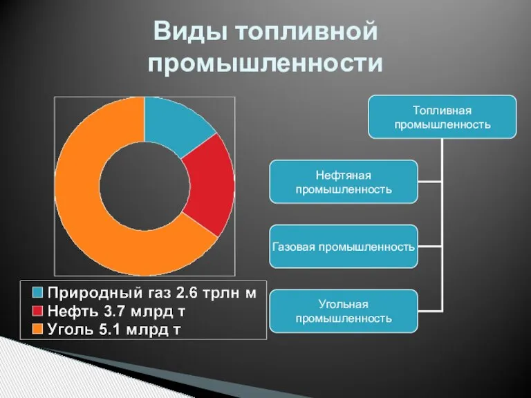 Виды топливной промышленности