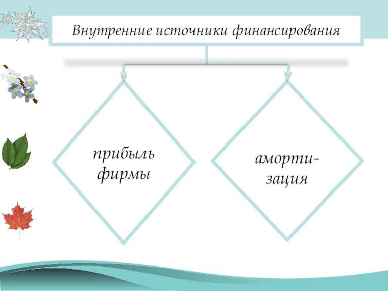 Внутренние источники финансирования прибыль фирмы аморти-зация