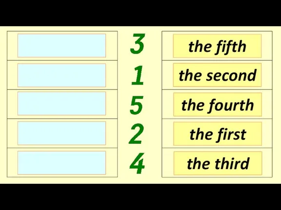 the fifth the second the fourth the third the first