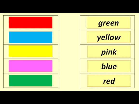 pink yellow green blue red