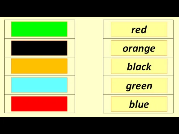 red orange black blue green