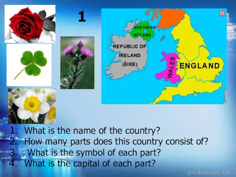 What is the name of the country? How many parts does this