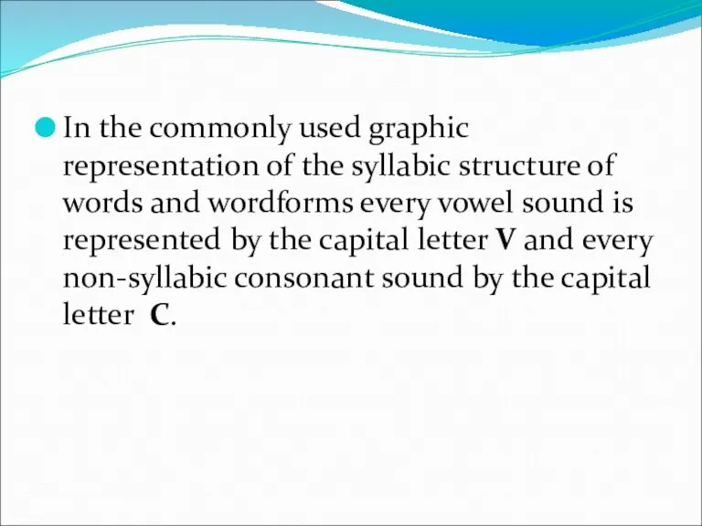 In the commonly used graphic representation of the syllabic structure of words