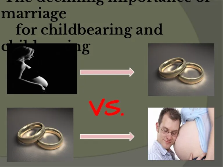 The declining importance of marriage for childbearing and childrearing VS.