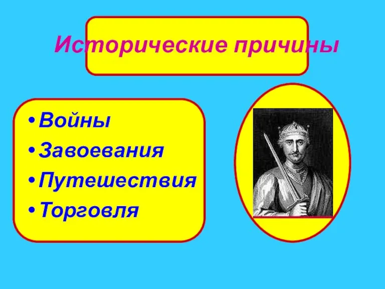 Исторические причины Войны Завоевания Путешествия Торговля