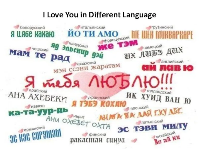 I Love You in Different Language