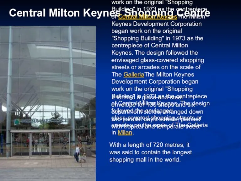 Central Milton Keynes Shopping Centre The Milton Keynes Development CorporationThe Milton Keynes