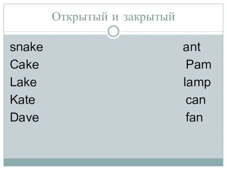 Открытый и закрытый snake ant Cake Pam Lake lamp Kate can Dave fan