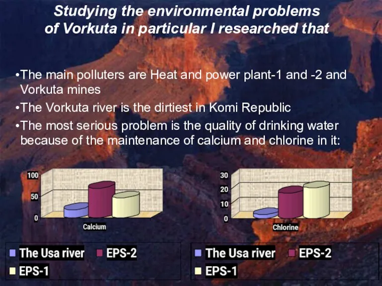 Studying the environmental problems of Vorkuta in particular I researched that The