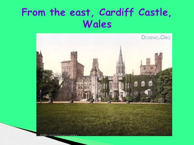 From the east, Cardiff Castle, Wales