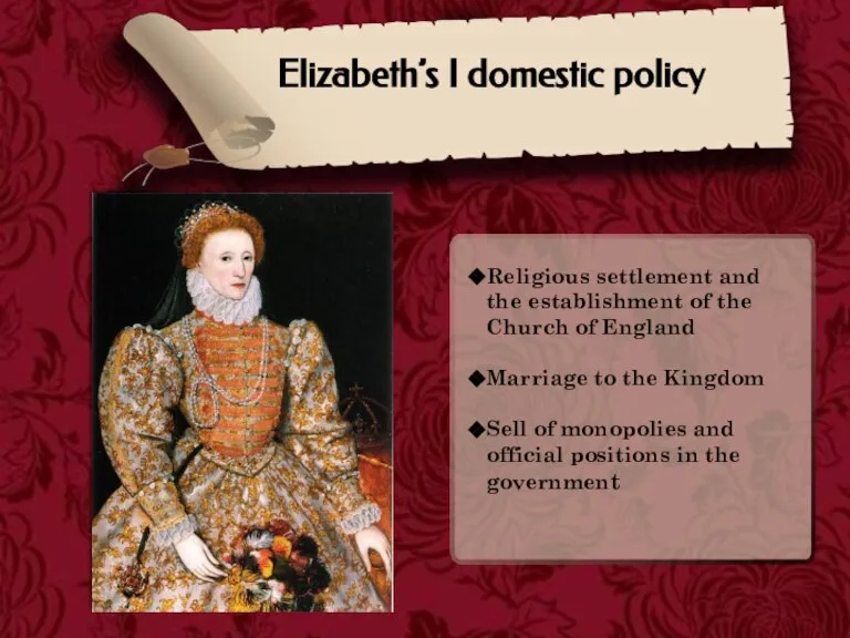 Elizabeth’s I domestic policy Religious settlement and the establishment of the Church