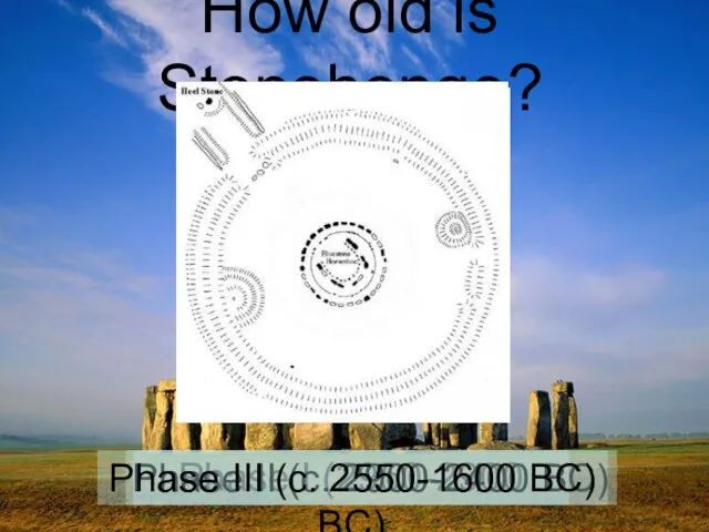 How old is Stonehenge? Phase I (2950-2900 BC) Phase II (c. 2900-2400