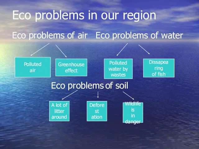 Eco problems in our region Eco problems of air Eco problems of