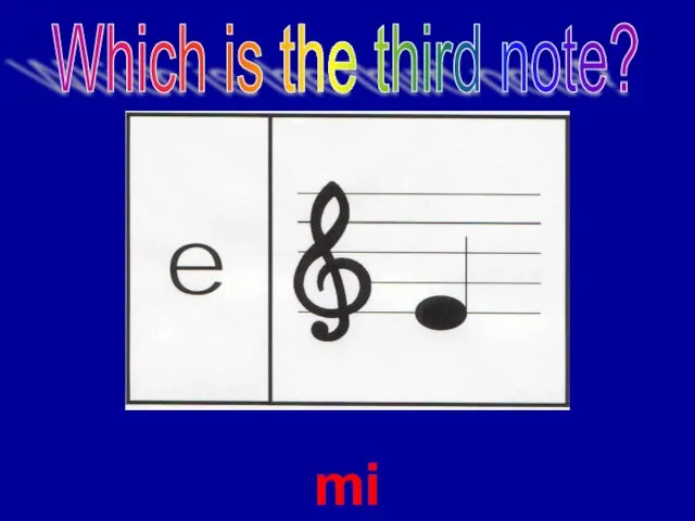 mi Which is the third note?