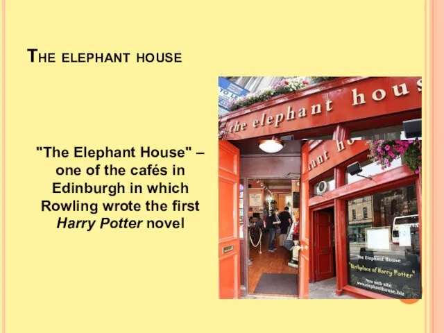 The elephant house "The Elephant House" – one of the cafés in